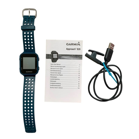 Garmin Approach S20 Golf Watch Teal With Charger And Booklet - Picture 1 of 9